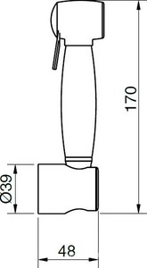 Гигиенический душ, комплект: лейка, держатель, шланг 120см., (цв.бронза),  ZZ Cezares Atlantis ATLANTIS-U-IFS-02