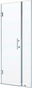Дверь д/д, в нишу 1000хh1950мм, распашная.дверь 590мм с неподв.секцией, правая/левая, (ст.прозр.8мм Easy Clean, профиль нерж.сталь цв.хром),  ZZ RGW Hotel 350601200-11