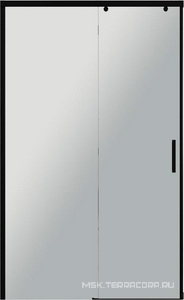 Душевое ограждение 1200x800х2000мм, прямоуг., сдвижная дверь, боковая стенка, правая/левая, (стекло прозрачн.6/8мм, фурн.цв.черный),  ZZ Paini Dax 84YO12080