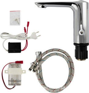 Смеситель для раковины, сенсорный с регулировкой температуры (питание от сети и батареи), хром ZZ Brimix Brimix 0888