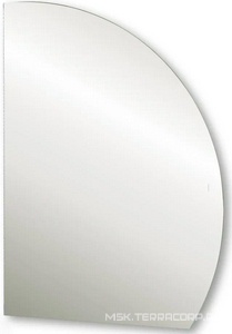 Зеркало 686хh1097 мм, форма "четверь круга", правое, фоновая LED подстветка, сенсорный выключатель KL Silver Mirrors Mario LED-00002541