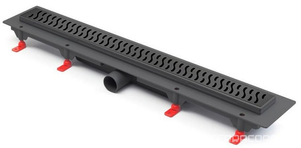 Душевой лоток  750 мм D40, черный матовый ZZ Paini Harmony CH750HC