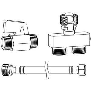 Копмлект (кран, тройник, шланг) для подключения  к инсталляции Geberit, TOTO  ZZ Toto Washlet SHXCK94