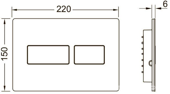 Панель смыва с двумя клавишами, для застенного модуля д/унитаза, (металл, цв.латунь, с текстурой ромбы),  ZZ Tece TECEsolid 9240436