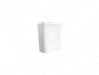 Бачок для напольного унитаза, подвод воды снизу бачка, слева, (механизм смыва 3/6л., кнопка цв.хром в компл.),  ZZ Hatria Bianca Y7AC01