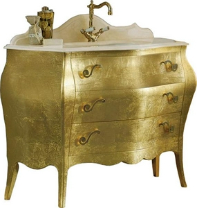 Мраморная столешница 114x18x48 см для тумбы (цв.Cremo Dorato),  ZZ Cezares Versailies VE.TOP120.M25