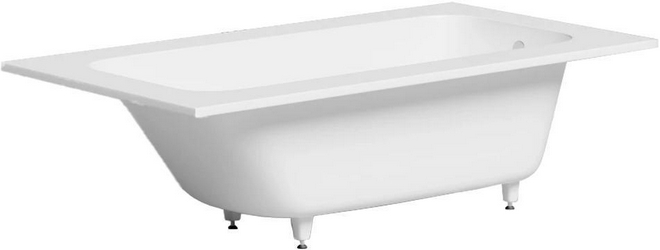 Ванна 1900х800хh600мм, с фронт.экраном №2 справа, размеры на схеме, встраив.,S-Sense мат.цв.белый,на регулир.опорах,БЕЗ слива-перелива,Orlanda Plus ZZ