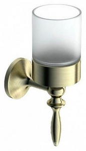 Стакан настенный, (цв. бронза / стекло матовое), Antic Cristal ZZ Art & Max Bohemia AM-4268-Br / AM-E-4268-Br