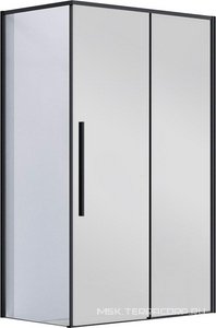 Душевой уголок 1200х900хh1950мм, прямоуг., правый/левый, (стекло прозрачное 6мм Easy Clean, фурн.цв.черный матовый),  ZZ Vincea Slim-N VSR-4SN9012CLB