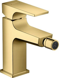 Смеситель для биде, с клапаном Push-Open, (цв.полированное золото), Metropol ZZ Hansgrohe Metropole 32520990