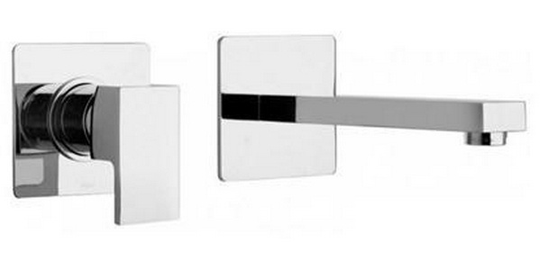 Смеситель для раковины, встраиваемый в стену, излив 177-190мм, (цв.хром),  ZZ Paini Dax 84CR208RQ