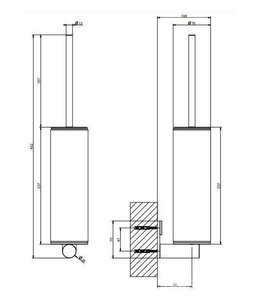 Ерш  подвесной (цв. черный/ Black Metal Brushed PVD), 316 ZZ Gessi Gessi 316 54720 707