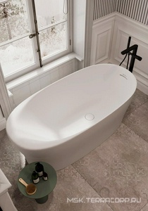 Ванна 1700x800хh600мм, отдельностоящая, интегрированный слив-перелив, д/к в цвет ванны в компл., (искусств.камень цв.белый),  Neo ZZ Allen Brau Krion 2.35001.21