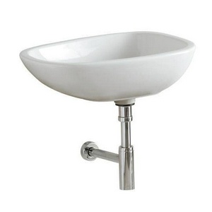 Раковина 560х400мм, накладная (чаша), без отв., для смес., без перелива, керам. крышка сливн. клапана в компл.,  ZZ Geberit Citterio 500.542.01.1