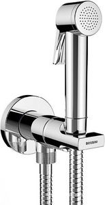 Смеситель совмещённый с гигиеническим душем, (готовый комплект: лейка металл, шланг 125см., скрытая часть), (цв.хром), PALOMA FLAT ZZ Bossini Paloma Flat E34001B.030