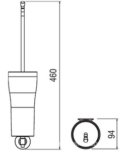 Ёршик настенный, (керамика / хром),  ZZ Nobili Sofi Teknobili ACCP42CR