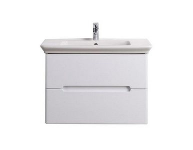 База под раковину 800х480хh500мм, подвесная с двумя выкатными ящиками, с доводчиками, (без раковины), (цв. Bianco Lucido),  ZZ BelBagno Torino TORINO-800-2C-SO-BL