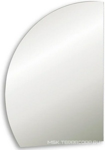 Зеркало 686хh1097 мм, форма "четверь круга", левое, фоновая LED подстветка, сенсорный выключатель KL Silver Mirrors Mario LED-00002525