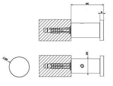 Крючок настенный (цв.Black Metal Brushed PVD), 316 ZZ Gessi Gessi 316 54821 707