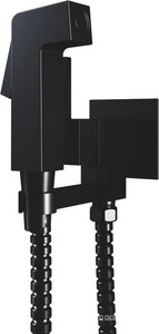 Смеситель совмещён. с гигиеническим душем, (готовый комплект: лейка, шланг, скрытая часть), (цв.черый браш.PVD),  ZZ Paini Bella BLPZ442