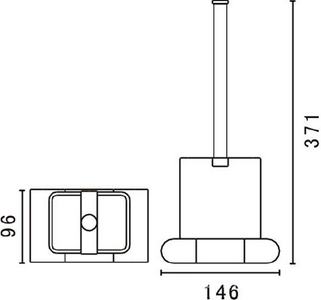 Ёрш настенный, (цв.хром / стекло мат.),  ZZ Art & Max Platino AM-E-3981AL