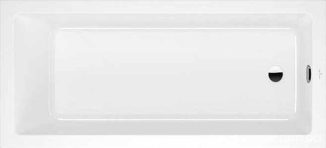 Ванна 1600х700хh410мм, + ножки арт.U99740000, (акрил цв. 01 white),  Solo ZZ Villeroy & Boch Targa Plus UBA167NES2V01+U99740000   Sanopt