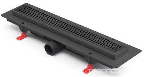 Душевой лоток Paini Harmony 550 мм D40, черный матовый ZZ