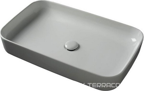 Раковина накладная на столешницу, прямоуг. 70х43хh12см, без отв.д/смесит., без перелива, (цв.Nocciola),  ZZ Kerasan Tribeca 460281