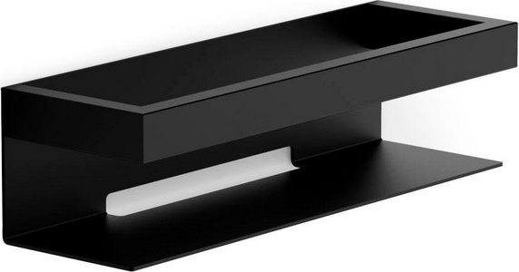 Полка для душа 30x9,5x8см, (цв.черный матовый),  ZZ Decor Walther Brick 0651560
