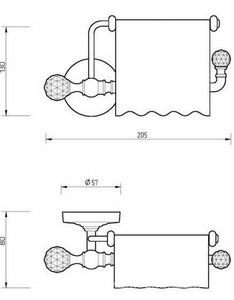 Держатель для т/б, с крышкой, (цв.хром),  Migliore Amerida 16576