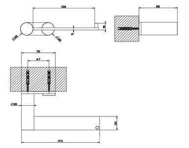 Бумагодержатель настенный, гориз/верт., (цв.Warm Bronze Brushed PVD), 316 ZZ Gessi Gessi 316 54749 726