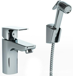 Смеситель для раковины, c гигиенич. душем, без д/к, (цв.хром),  ZZ Paini Viva Style P4CR205/574