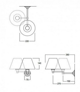 Абажур для настенного светильника (цв. белый)  ZZ Simas Victoria 45 MOB21