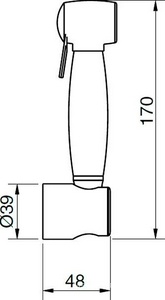 Гигиенический душ, комплект: лейка, держатель, шланг 120см., (цв.золото),  ZZ Cezares Atlantis ATLANTIS-U-IFS-03/24