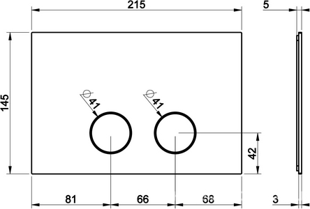 Панель смыва с двумя клавишами, для застенного модуля д/унит.,Tece (TeceProfil, TeceBox). (металл, цв.Brass Brushed PVD), Gessi Total ZZ Gessi Универсал 54617 727