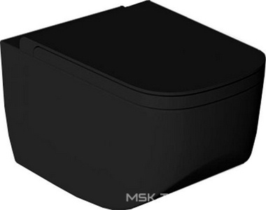 Сиденье для унитаза, с микролифтом, (цв.черный матовый),  ZZ Hatria Next Y1F302