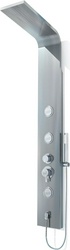 Душевая панель 200хh1500х500мм, верхн.душ, ручной душ, форснки 3шт., держатель, шланг, (нерж.сталь), RGW Shower Panels ZZ