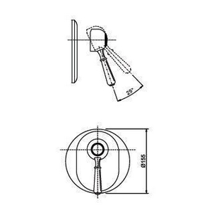 Смеситель для душа, встраиваемый в стену, (БЕЗ внутр.части арт.F3000), (цв. бронза),  ZZ Fima Carlo Frattini Bell F3369Х1CR
