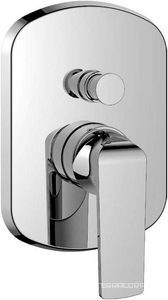 Смеситель для душа, встраиваемый в стену, с переключателем, (цв.хром),  ZZ Cezares Globo GLOBO-F-VDIM-01