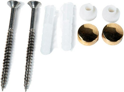 Крепеж к полу для напольного унитаза / биде, (колпачки цв.золото), Cezares ZZ Cezares Универсал CZR-FIX-FLR-G