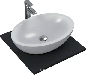 Раковина накладная на столешницу, овальная 600х420хh160мм, без отв.д/смесит., без перелива,  Ideal Standard Strada K078401