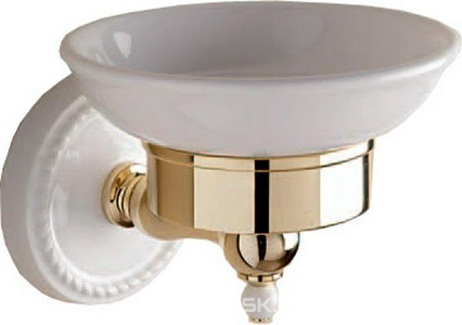 Мыльница настенная (керамика/латунь)  ZZ Devon & Devon Dorothy DOR401ОТ