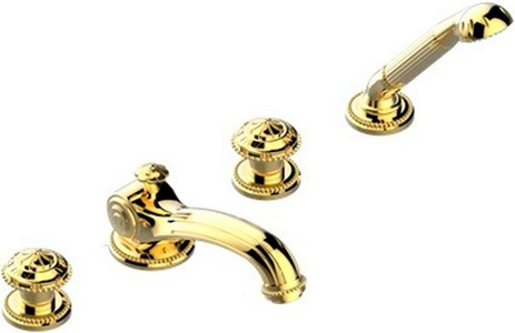 Смеситель на ванну встраив., на 4 отв., с душ.гарн., (цв. золото (Dore))  ZZ THG Versailles G14-F01-00112BG