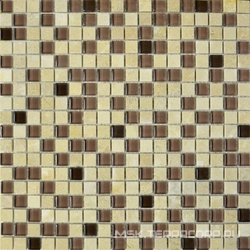 Мозаика Glass & Stone 2025 микс мраморбежевый-св.коричневый-коричневыйXX |30х30