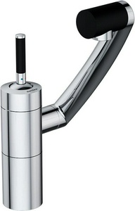 Смеситель для кухни, поворотный излив 236мм, (корпус цв.хром, ручка цв.чёрный),  Damixa Arc 290007464