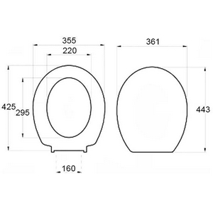 Крышка-сиденье VICTORIA, без микролифта, дюропласт (НЕ ПРОДАЕТСЯ БЕЗ УНИТАЗА) KL Roca Виктория ZRU8013900