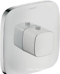 Термостат High Flow (встраиваемый, наружная часть, расход воды более 59л/мин), (цв.хром), PuraVida XX