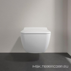 Унитаз подвесной, 375х560мм, с открытой кромкой смыва, крепёж в компл., без сиденья, (цв.01 white),  Villeroy & Boch Venticello 4611R001