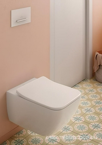 Унитаз подвесной, 375х560мм, с открытой кромкой смыва, крепёж в компл., без сиденья, (цв.01 white),  Villeroy & Boch Venticello 4611R001