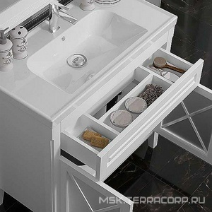 Тумба напольная  90, 900х865х480 мм, цвет белый матовый, БЕЗ раковины Cerastyle Frame 90, Анита 90 ZZ Opadiris Палермо 00-00002355